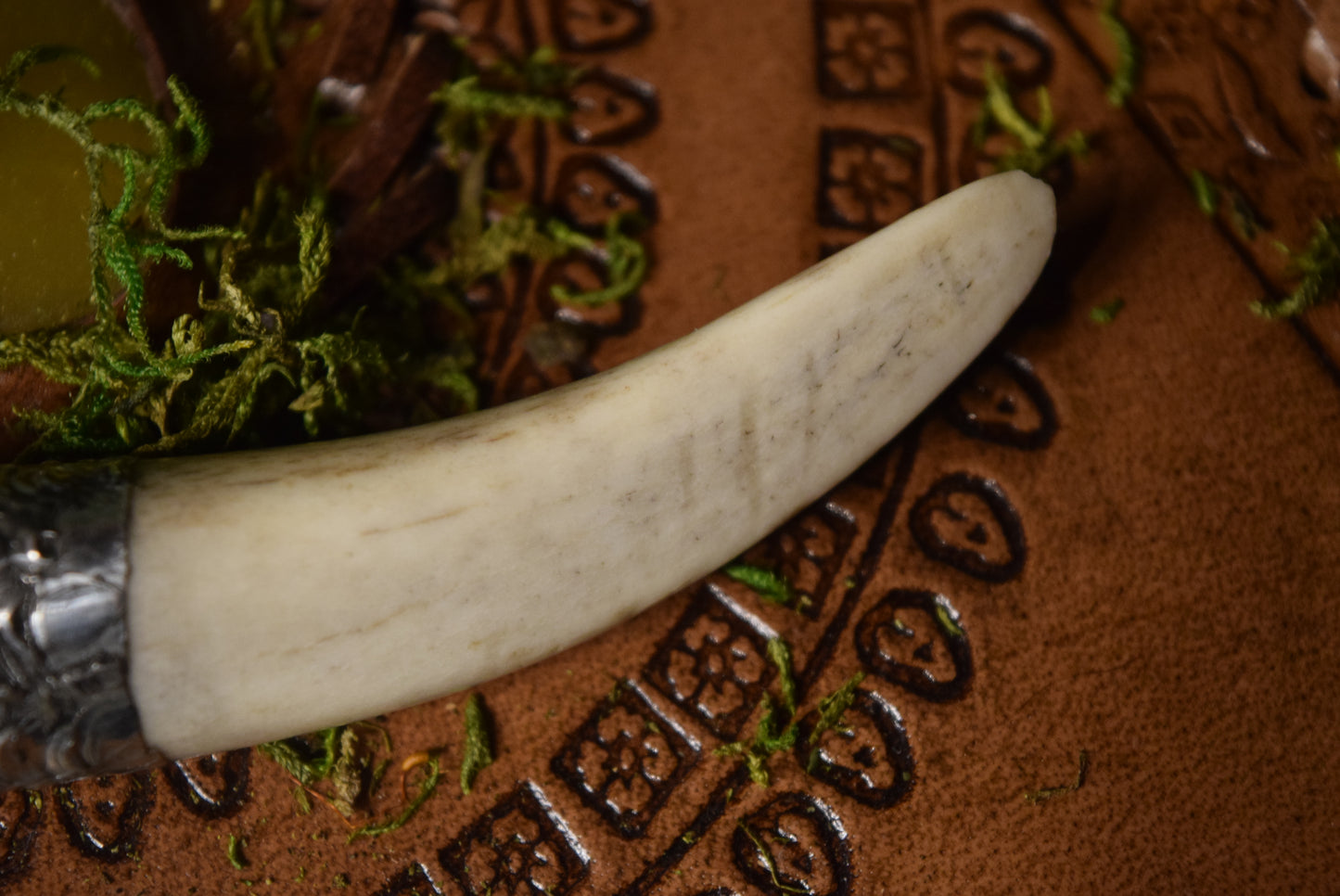 Mini Clear Quartz Point Antler Wand